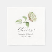 Green Hydrangea Wedding Napkins Serviette (Vorderseite)