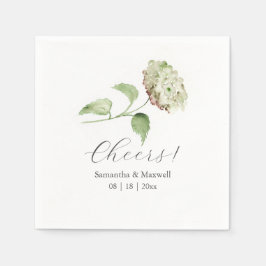 Green Hydrangea Wedding Napkins Serviette