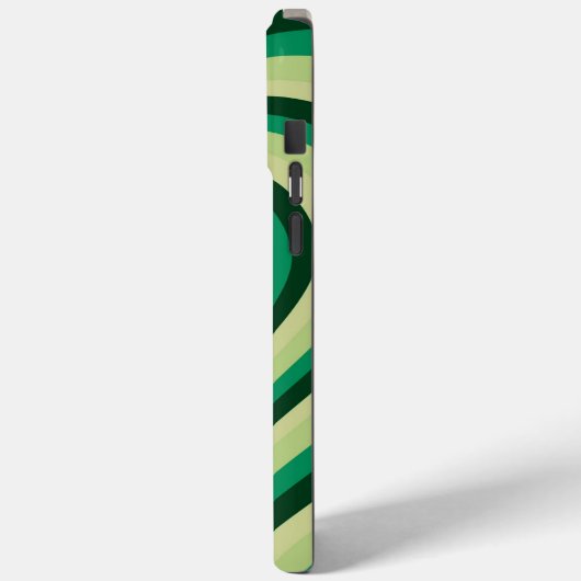 Green Hypnotic Heart Liebe Muster Case-Mate iPhone Hülle (Rückseite / Links)