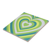 Green Hypnotic Heart Y2K Muster Fliese (Seite)