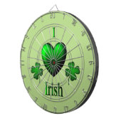 Green I Heart Irish Dartscheibe (Vorderseite rechts)