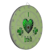 Green I Heart Irish Dartscheibe (Vorderseite Links)