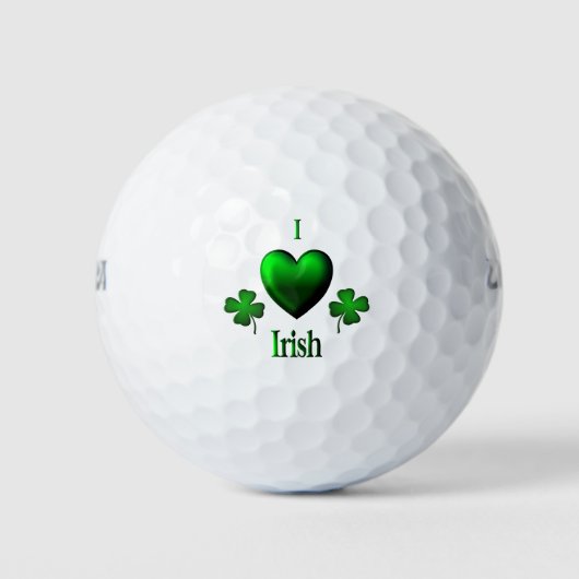 Green I Heart Irish Golfball (Vorderseite)