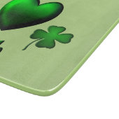 Green I Heart Irish Schneidebrett (Ecke)