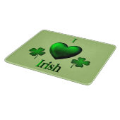 Green I Heart Irish Schneidebrett (Ecke)
