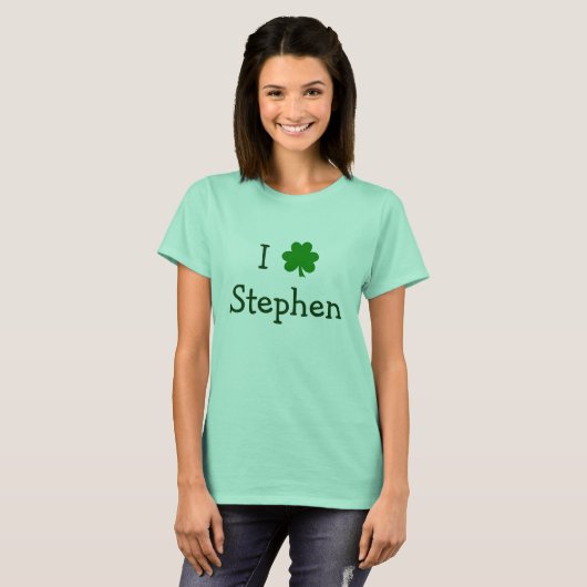 Green I Kleeblatt TEXT St Patricks Day T-Shirt (Vorne ganz)