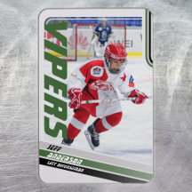 Green Ice Hockey Trading Card