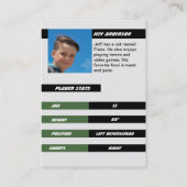 Green Ice Hockey Trading Card Telefonnummerkarte (Rückseite)