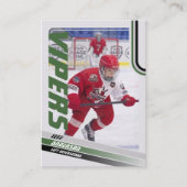 Green Ice Hockey Trading Card Telefonnummerkarte (Vorderseite)