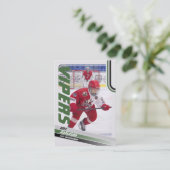 Green Ice Hockey Trading Card Telefonnummerkarte (Stehend Vorderseite)