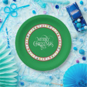 Green Iconic Christmas Paper Plate Pappteller (Party)
