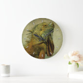 Green Iguana Große Wanduhr (Zuhause)