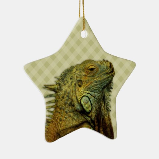 Green Iguana Keramik Ornament (Rechts)