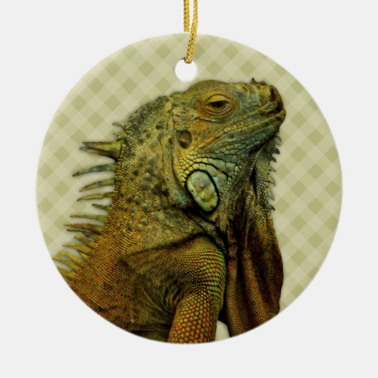 Green Iguana Keramikornament (Vorne)