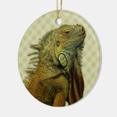 Green Iguana Keramikornament (Links)