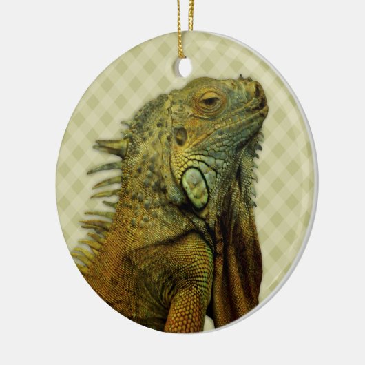 Green Iguana Keramikornament (Links)