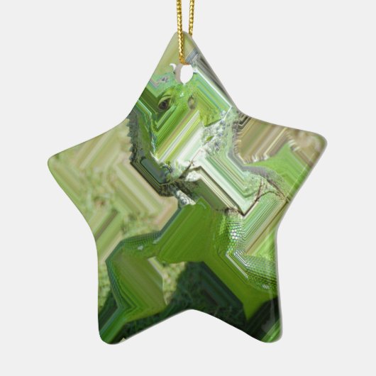 Green Iguana Keramikornament (Links)