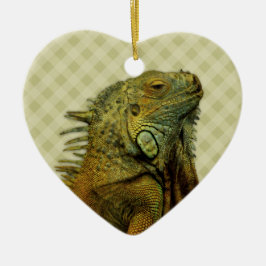 Green Iguana Keramikornament