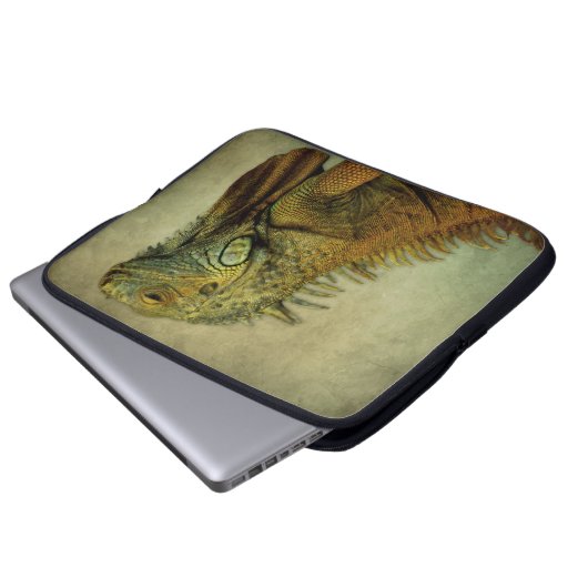 Green Iguana Laptopschutzhülle (Vorne Knopf)