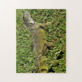 Green Iguana Lizard in Grass Puzzle (Vertikal)