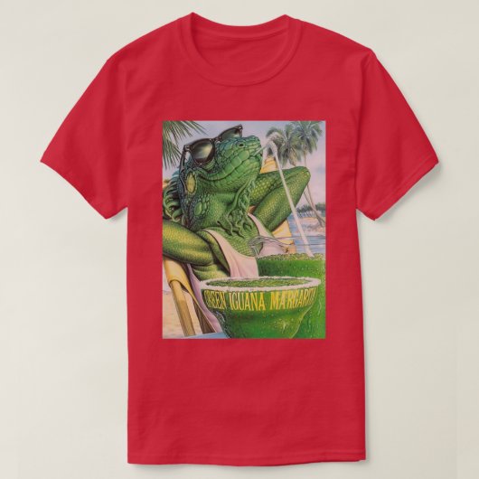 Green Iguana Margarita T-Shirt (Design vorne)
