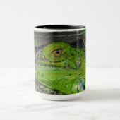 Green Iguana Nah-up Fotografy Personalisiert Tasse (Zentrum)