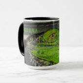 Green Iguana Nah-up Fotografy Personalisiert Tasse (Vorderseite Links)