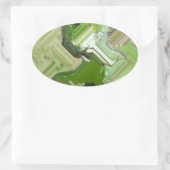 Green Iguana Ovaler Aufkleber (Tasche)