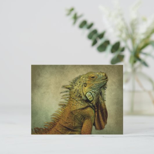 Green Iguana Postkarte (Stehend Vorderseite)