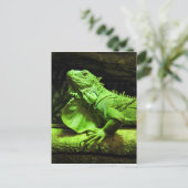 Green Iguana Postkarte (Stehend Vorderseite)