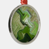 Green Iguana Silbernes Ornament (Rechts)