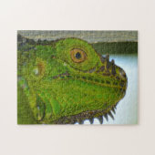 Green Iguana Up Nah und persönlich fotografisch Puzzle (Horizontal)