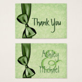 GREEN Imitate Bow and Damask Wedding Danke (Vorne & Hinten)