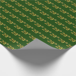 Green, Imitate Gold 20. (Zwanzigste) Veranstaltung Geschenkpapier
