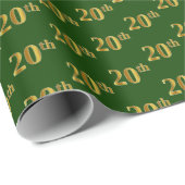 Green, Imitate Gold 20. (Zwanzigste) Veranstaltung Geschenkpapier (Rolleneckpunkt)