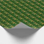 Green, Imitate Gold 28. (Achtundzwanzigste) Verans Geschenkpapier (Ecke)