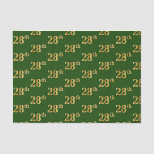 Green, Imitate Gold 28. (Achtundzwanzigste) Verans Seidenpapier (Vorderseite)