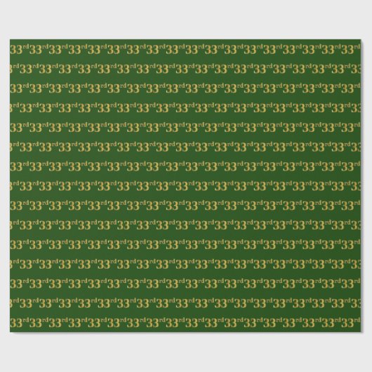Green, Imitate Gold 33. (33.) Veranstaltung Geschenkpapier (Flach)