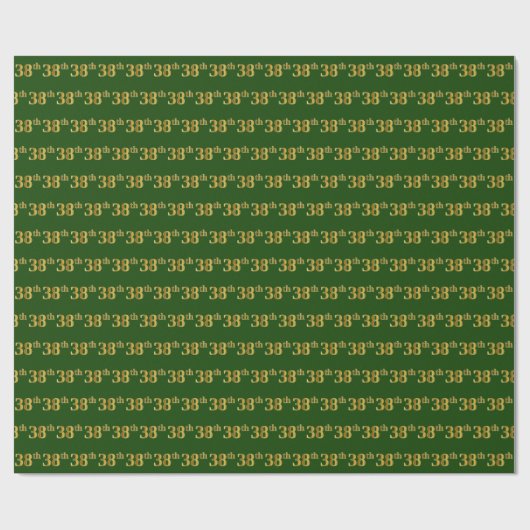 Green, Imitate Gold 38. (Achtunddreißig) Veranstal Geschenkpapier (Flach)