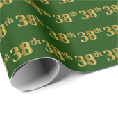 Green, Imitate Gold 38. (Achtunddreißig) Veranstal Geschenkpapier (Rolleneckpunkt)