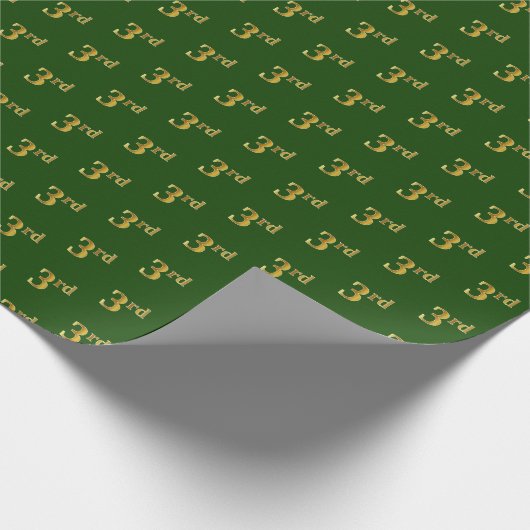Green, Imitate Gold 3. (Dritter) Event Wrapping Pa Geschenkpapier (Ecke)