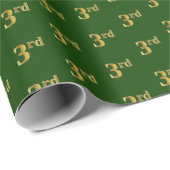 Green, Imitate Gold 3. (Dritter) Event Wrapping Pa Geschenkpapier (Rolleneckpunkt)