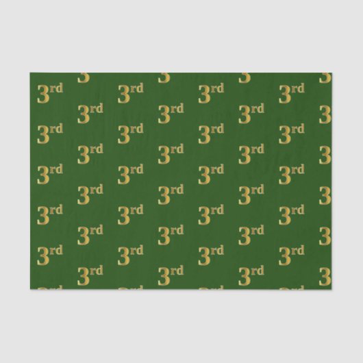 Green, Imitate Gold 3. (Drittes) Event Tissue Pape Seidenpapier (Vorderseite)
