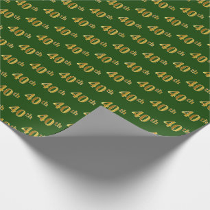 Green, Imitate Gold 40. (40.) Veranstaltung Geschenkpapier