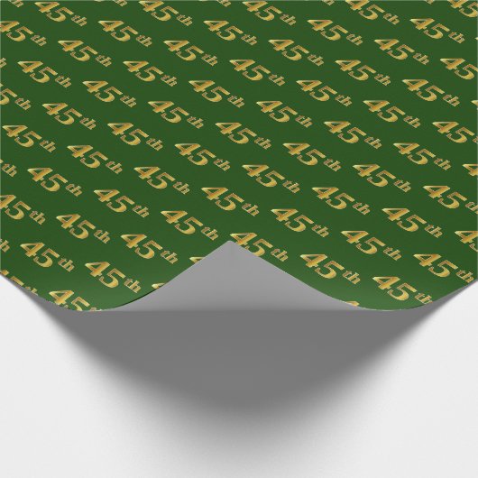 Green, Imitate Gold 45. (fünfundvierzigste) Verans Geschenkpapier (Ecke)
