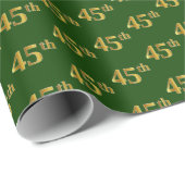 Green, Imitate Gold 45. (fünfundvierzigste) Verans Geschenkpapier (Rolleneckpunkt)