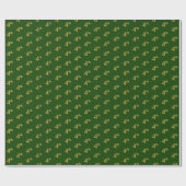 Green, Imitate Gold 4. (4.) Event Wrapping Paper Geschenkpapier (Flach)