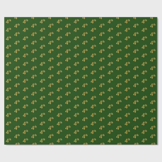 Green, Imitate Gold 4. (4.) Event Wrapping Paper Geschenkpapier (Flach)