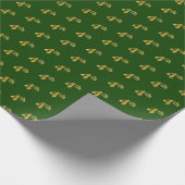Green, Imitate Gold 4. (4.) Event Wrapping Paper Geschenkpapier (Ecke)