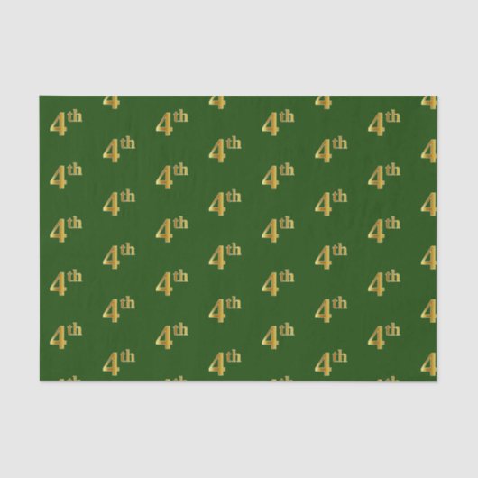 Green, Imitate Gold 4. (Vierte) Event Tissue Paper Seidenpapier (Vorderseite)